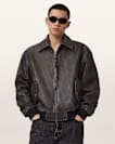 Marco Oversized Leather Bomber Jacket