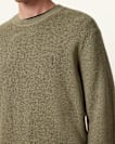 Aspen Waffle Texture Crew Neck Ramskull Jumper
