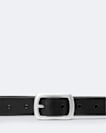 Everett Skinny Leather Bar-Buckle Belt