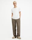 Figure Crew Neck Raw Edge T-Shirt
