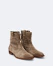 Hiro Suede Zip Up Boots