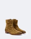 Hiro Suede Zip Up Boots