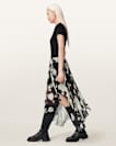 Loria Raw Edge Maxi Skirt