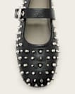 Holly Leather Stud Ballet Flats
