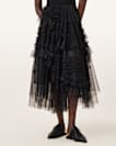 Jen Tulle Asymmetric Maxi Skirt