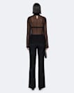 High-neck silk top
