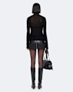 Endry leather mini skirt