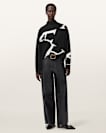 A Star High Neck Jacquard Jumper