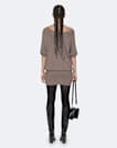 Ellie Asymmetric Knitted Cotton Mini Dress