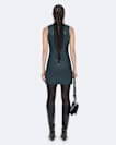 Vee Leather Dress