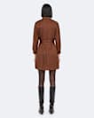 Silk-blend mini shirt dress