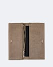 Pinked edge leather continental wallet