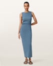 Katarina Boat Neck Slim Fit Maxi Dress