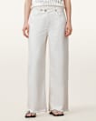 Aki Crossover Wide Leg Denim Jeans