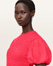 Dael Smocked Slim Top