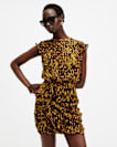 Hali Animal Print Ruffle Mini Dress
