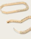Hattie Crystal Hex Hoop Earrings