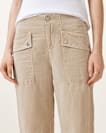 Val High-Rise Cargo Linen Blend Trousers