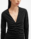 Alya Ruched Long Sleeve Mini Dress