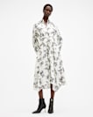 Skye Floral Asymmetric Hem Midi Dress