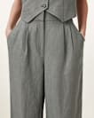 Averie Tencel Wide Leg Linen Blend Trousers