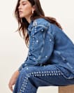 Blake Studded Wide Leg Denim Jeans
