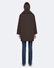 Darcie Nylon Shawl-Collar Cocoon Coat