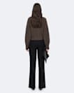 Caron Cropped Merino Wool Cardigan