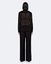 Crepe elasticated wide-leg trousers