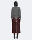 Olivia Leather Midi Skirt