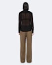Relaxed pleated satin trousers