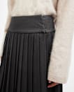 Kaya Pleated Asymmetric Midi Skirt