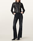 Dalby Slim Fit Leather Biker Jacket
