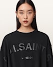 Biggy Logo Print Cropped Sweatshirt