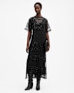 Izabela Embellished Mesh Maxi Dress