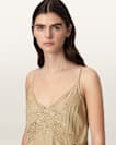Samia Linen Lace Midi Dress