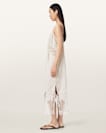Samia Linen Lace Midi Dress