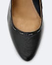 Hand stitch almond toe court shoes