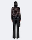 Bow-detail jacquard shirt