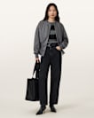 Sofi Drawstring Leather Bomber Jacket