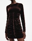 Eris Ruched Velvet Mini Dress