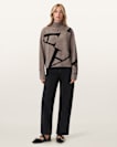A Star High Neck Jacquard Jumper