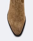 Suede zip up dress boot