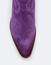 Suede zip up dress boot