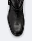 Leather engineer boots