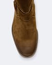 Suede biker boots