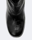 High pull on heeled boot