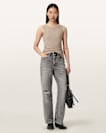 Katarina Boat Neck Slim Fit Tank Top