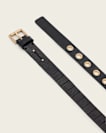Kylin Skinny Leather Eyelet Belt