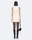 Vee Perforated Leather Dress